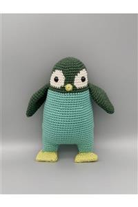 2StoriesBabyKids Penguen Pıngu El Yapımı Amigurumi Uyku Arkadaşı Mint