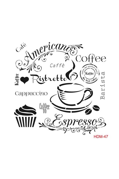 Cadence Kahve Stencil (şablon) 25x25 Cm