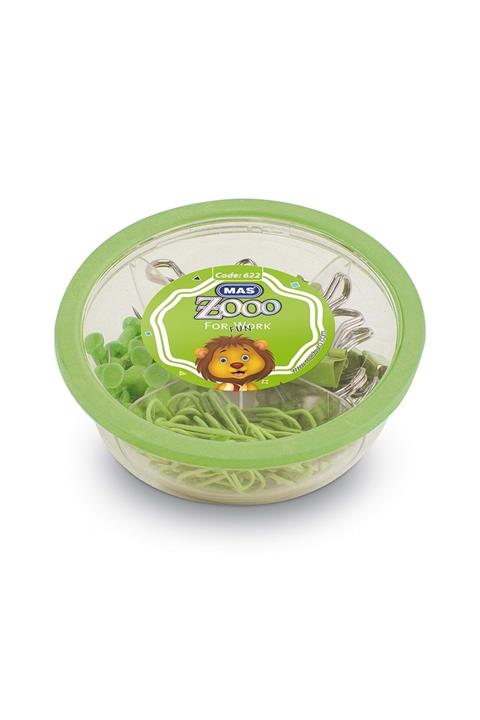 Mas Zoo Yuvarlak Kutuda Karışık Set (yeşil)