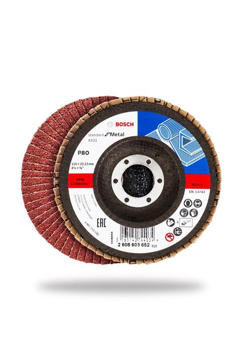 Bosch Flap Zımpara Diski 115mm 80 10'lu