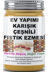 SPANA Karışık Çeşnili Fıstık Ezmesi Ev Yapımı Katkısız 330gr