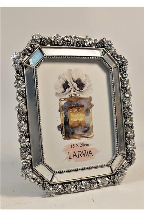 Teşup Fotoğraf Çerçevesi, Resim Çerçevesi, Polyester Fotoğraf Çerçevesi Larwa 15x20 Delhi Silver