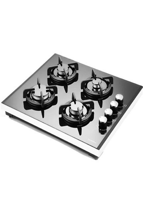 Luxell 40 TSHDF 4 Gözü Gazlı Siyah Cam Setüstü Ocak-Doğalgaz