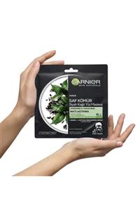 Garnier Saf Kömür ve Siyah Çay özlü Kağıt Yüz Maskesi 3'lü Set 36005420971852
