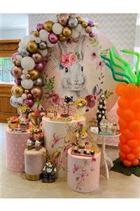 canbayhobi Karışık Krom Balon Pastel Beyaz Balon Zincir