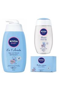 Nivea Set 500 Ml Şampuan + 200 Ml Bebek Yağı + 100 Gr Kremli Sabun