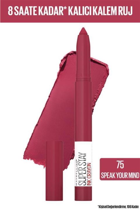 Maybelline New York Maybelline Super Stay Ink Crayon Kalem Mat Ruj - Pinks Edition - 75 Speak Your Mind