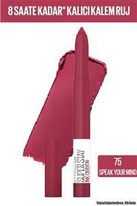 Maybelline New York Maybelline Super Stay Ink Crayon Kalem Mat Ruj - Pinks Edition - 75 Speak Your Mind