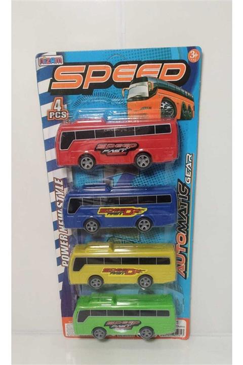 Nizam Oyuncak Oyuncak 4 Lü Mini Otobüs Seti