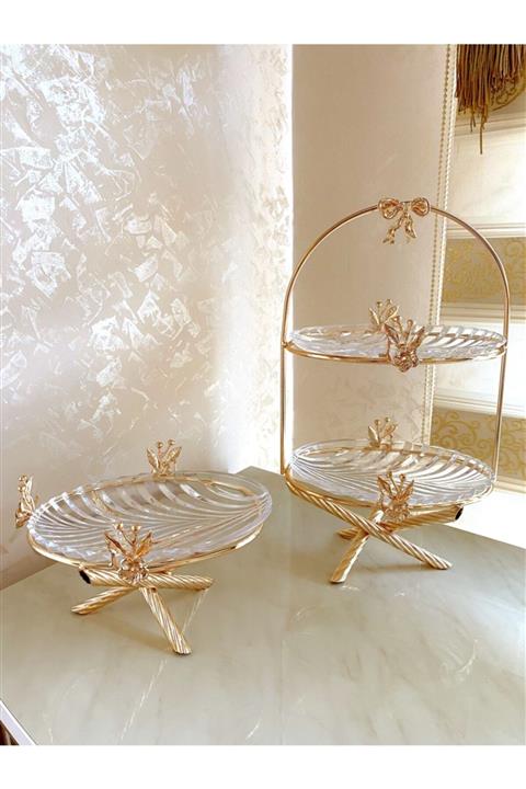 İmren Collection Japon Gülü Sunumluklar 1 Adet Tek Katlı Sunumluk ,1 Adet Iki Katlı Sunumluk Gönderilecektir