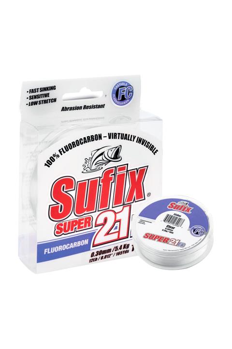 SUFIX Süper 21 Fluorocarbon Olta Misinası CLEAR 0.18MM / 2.9KG / 50MT