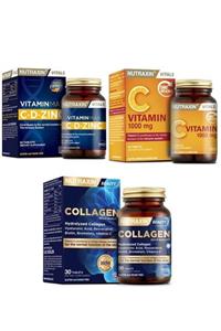 Nutraxin C Vitamin 1000 Mg 30 Tablet+Vitamin Max C-d-zınc 60 Tablet+Hidrolize Kolajen 30 Tablet