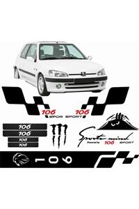 Sm Motors Peugeot 106 Sticker Seti Kapı Eşiği Monster Pençe Power By Sport Folyo