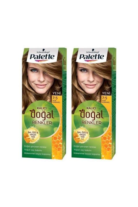 PALETTE NATURAL COLORS Kalıcı Doğal Renkler 7-5 Açık Karamel X 2 Adet