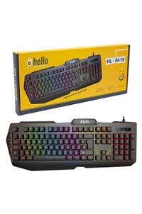 HELLO Hl-4618 3 Makro Tuşlu 3 Renk Işıklı Kablolu Gamıng Oyuncu Klavye