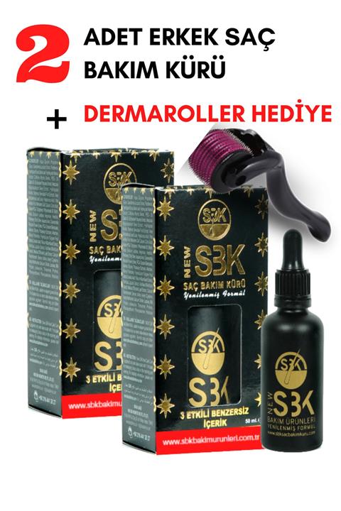 New SBK SAÇ BAKIM KÜRÜ New SBK ERKEK SAÇ BAKIM KÜRÜ 2 ADET 50 ml - DERMA ROLLER HEDİYE