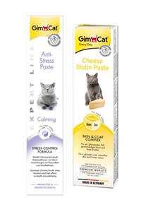 Gimcat Anti-stress Paste 50 Gr + Cheese Paste Biotin Peynirli Kedi Macunu 50 Gr