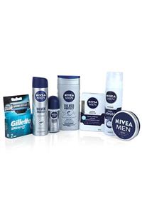 Nivea Gillette Mach 3'lü Silver Protect Cilt Bakım Seti