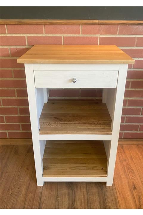 Retro Masif Ahşap Kahve Dolabı Mutfak Dolabı