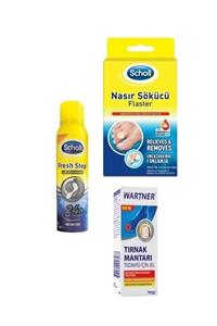 Wartner Ayak Spreyi+ Tırnak Mantar Tedavi Jeli+nasır Sökücü Flaster 8 Adet