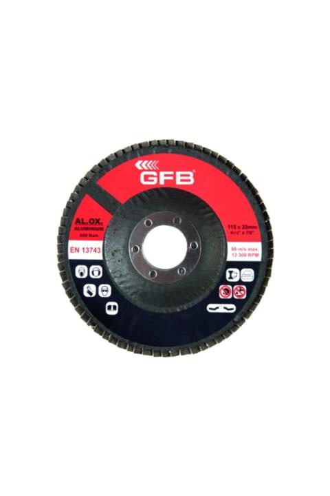 GFB 10 Adet Alüminyum Flap Disk Zımpara 115mm 60 Kum