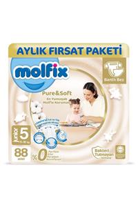 Molfix Pure&Soft Bebek Bezi 5 Beden Junior Aylık Fırsat Paketi 88 Adet
