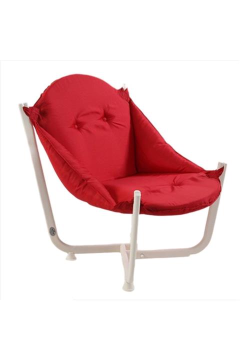 Intersystem Sun & Beach Koltuk Beyaz Ayak Ve Kırmızı Minderli Rahat Ve Yumuşak