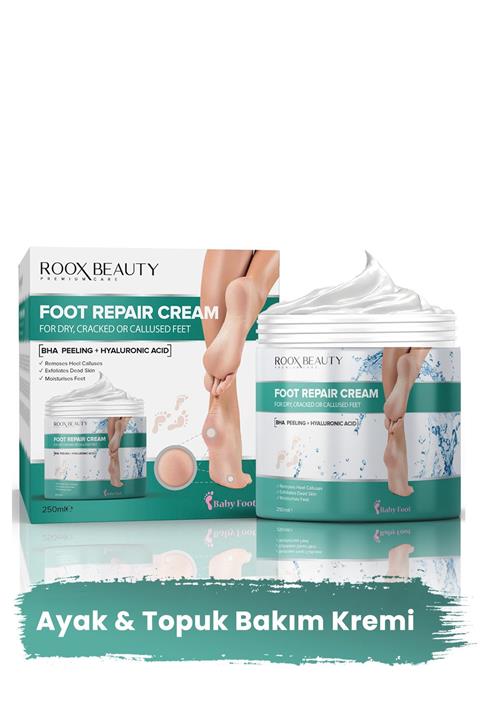 Roox Beauty Ayak ve Topuk Bakım Kremi 250 ML - Manikür & Pedikür Tırnak Bakım Yağı HEDİYE