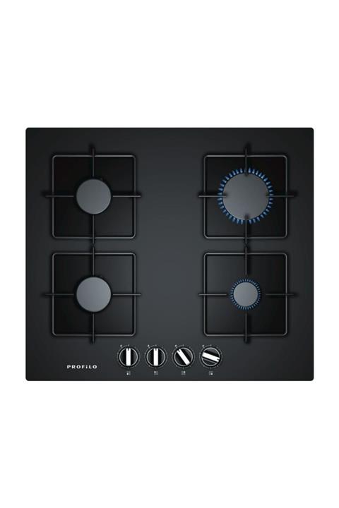 Profilo Op16P6B10D Siyah Cam 9 Kademeli Doğalgazlı Ankastre Ocak