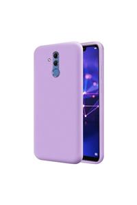 HappyCase Huawei Mate 20 Lite Içi Kadife Lansman Silikon Kılıf Lila