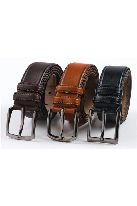 deribond 3 Adet Erkek Deri Kemer