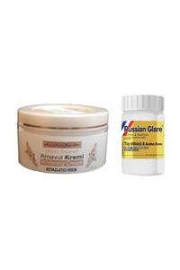 Three Brand Whitening Cream 100 Ml Arnavut Kremi Aklık Kremi + Russıan Glare Tüy Dökücü Azaltıcı Merhem 50 Ml