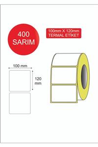 etiket dükkani Termal Barkod Etiketi 100x120 / 400 Sarım (8 Rulo 3.200 Adet Etiket)