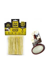 Delibon 80'li Ince Çiğneme Kemiği + Dog Whispere Bs9002 Ahşap Tel Fırça