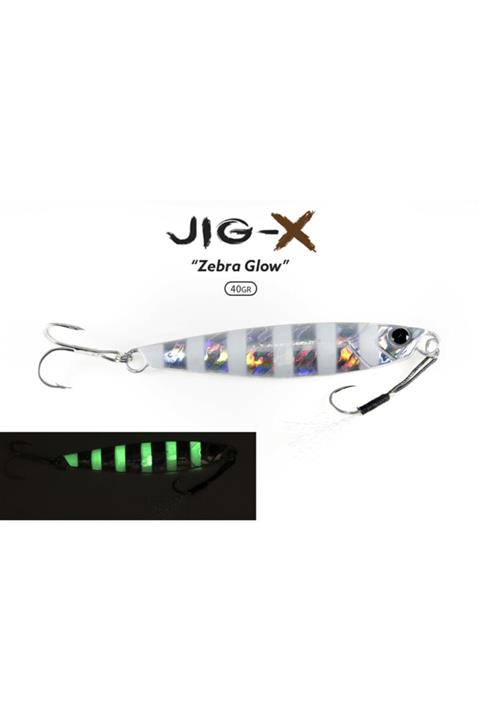 Fujin Jig-x 30gr Shore Jigging - Jig Yem Zebra Glow
