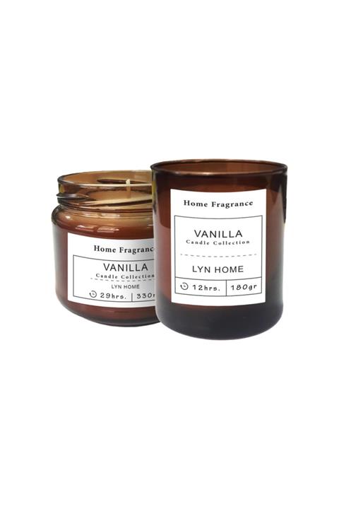 LYN HOME & DECOR Ikili Amber Mum Beyaz Etiket