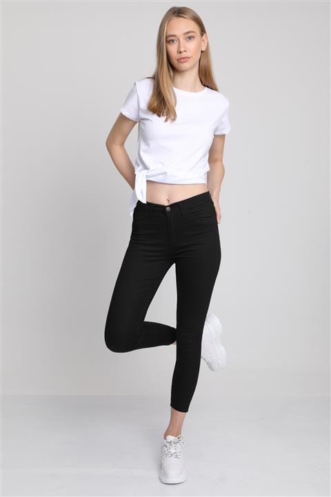 MD trend Kadın Siyah Yüksek Bel Jean  Mdt3714