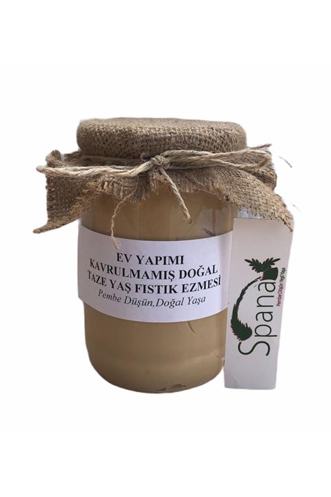 SPANA Kavrulmamış Doğal Taze Yaş Fıstık Ezmesi Ev Yapımı Katkısız 330gr