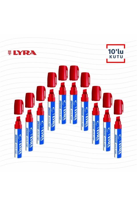 LYRA Grosso Permanent Marker Jum Kırmızı 10lu Kutu
