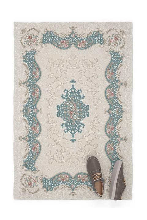 Meryemcee Home Türkan Yeşil Halı Örtüsü