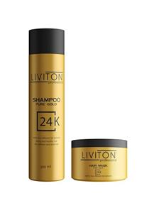 Liviton Professional Saç Bakım Seti 24k Gold Serisi Altın Şampuan Ve Maske