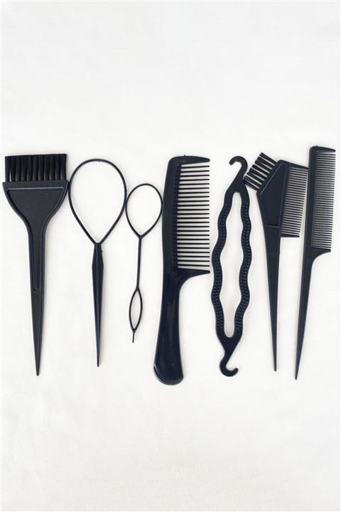 TAKIŞTIR 7 Parça Boya Fırçası Krepe Tarak Saç Boyama Seti