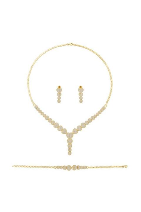 BİLEZİKHANE 14 Ayar Altın Kalp Desenli Set Takımı 27.00 gr