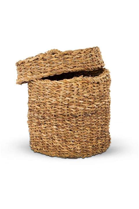 Homedius Kapaklı Hasır Sepet 23x23