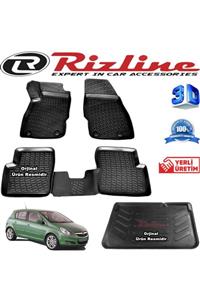 Rizline Opel Corsa D 3d Paspas + 3d Bagaj Havuzu Hb 2006 - 2014 Arası Siyah Set