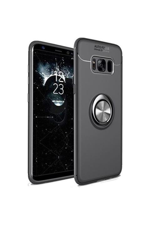 Samsung Galaxy S8 Kılıf Autofocus Shockproof Yüzüklü Standlı Silikon