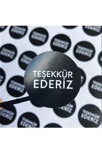 etikettcim Kuşe Sticker 5x5cm 50 Adet  Teşekkür Ederiz