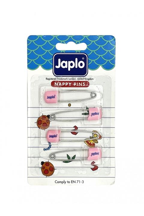 Japlo Emniyetli Çengelli Bebek Iğnesi 4'lü - Pembe