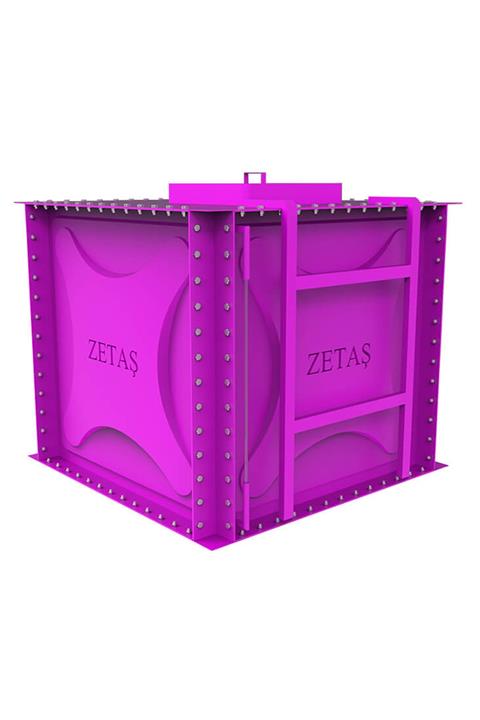 zetaş Fırın Boyalı Modüler Su Deposu Mor 5.000 Lt