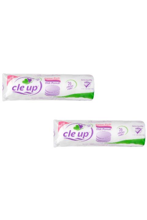 Cle Up Disk Makyaj Pamuğu 70 Adet X 2 Paket